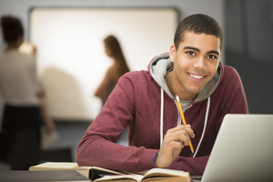 student on laptop